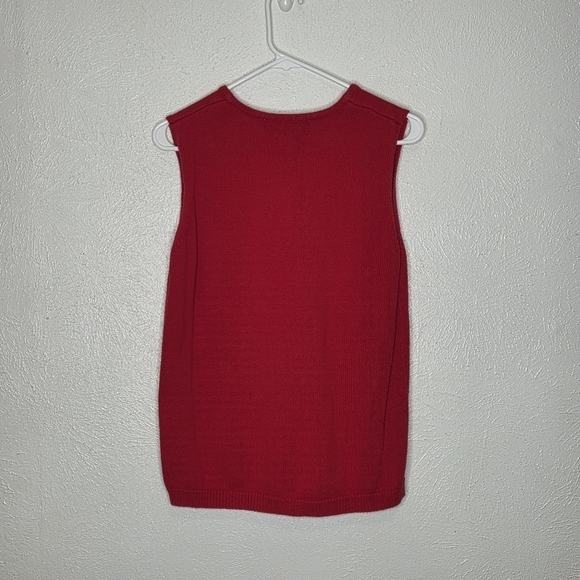 Vintage Knit Patriotic American Flag Sleeveless Top Women's Size Extra Large - Picture 7 of 9